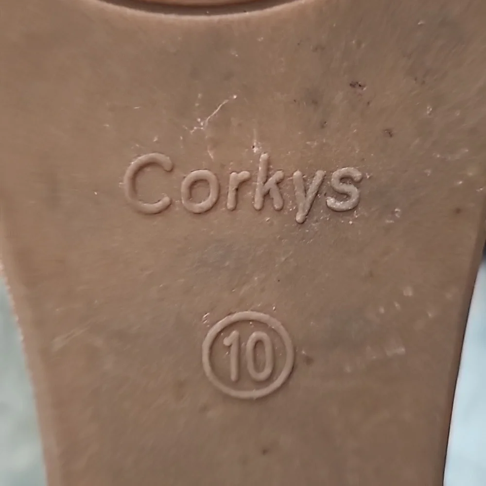 Boutique by Corkys! CARLEY, White Metallic sz 10, Mint condition!